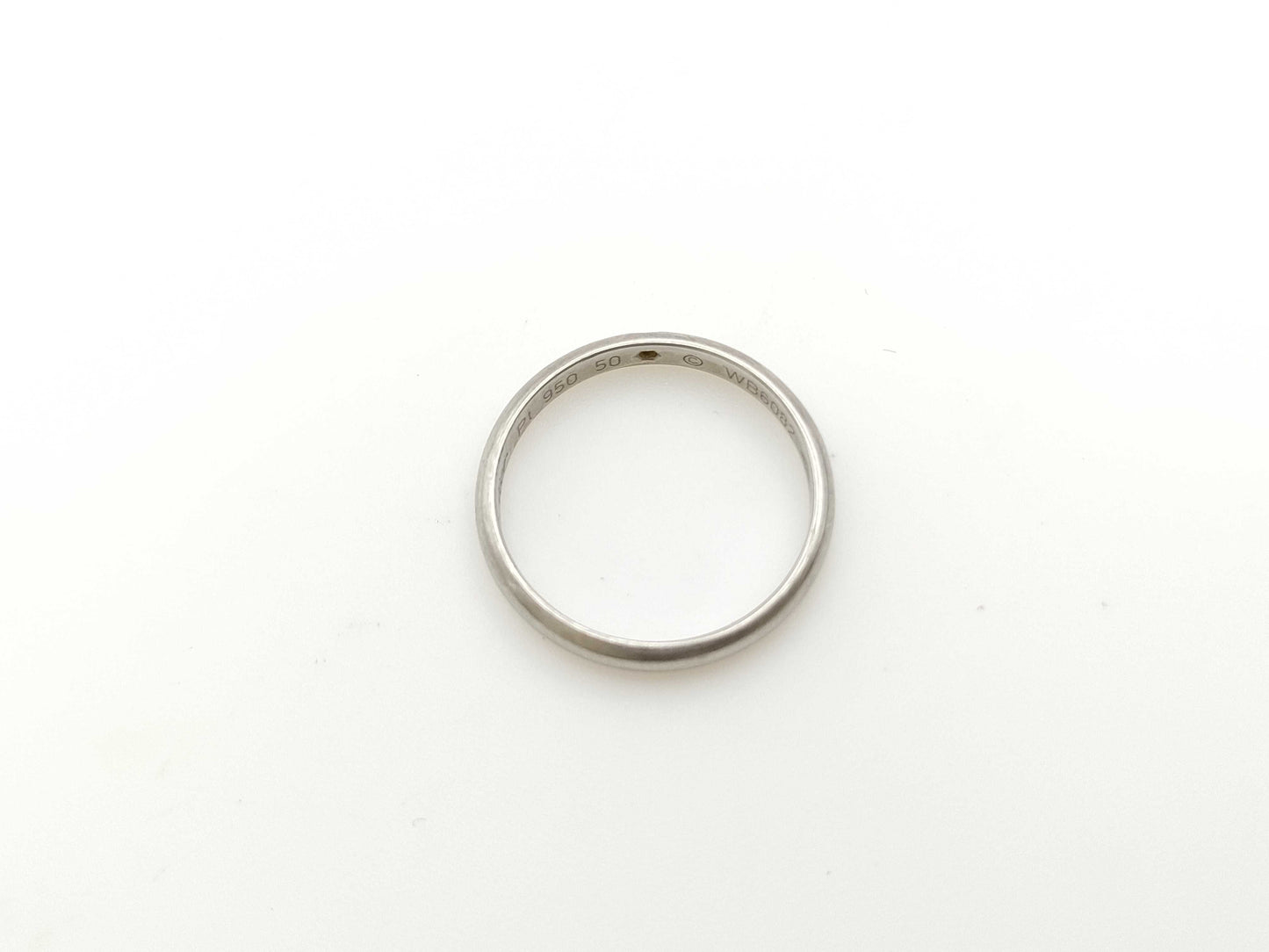 Cartier Band #50 1PD Pt950 2.7g Ring 