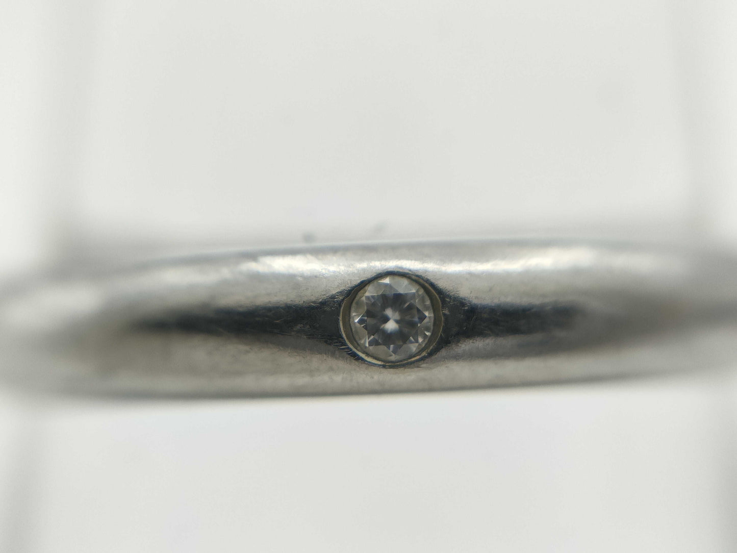 Cartier Band #50 1PD Pt950 2.7g Ring 