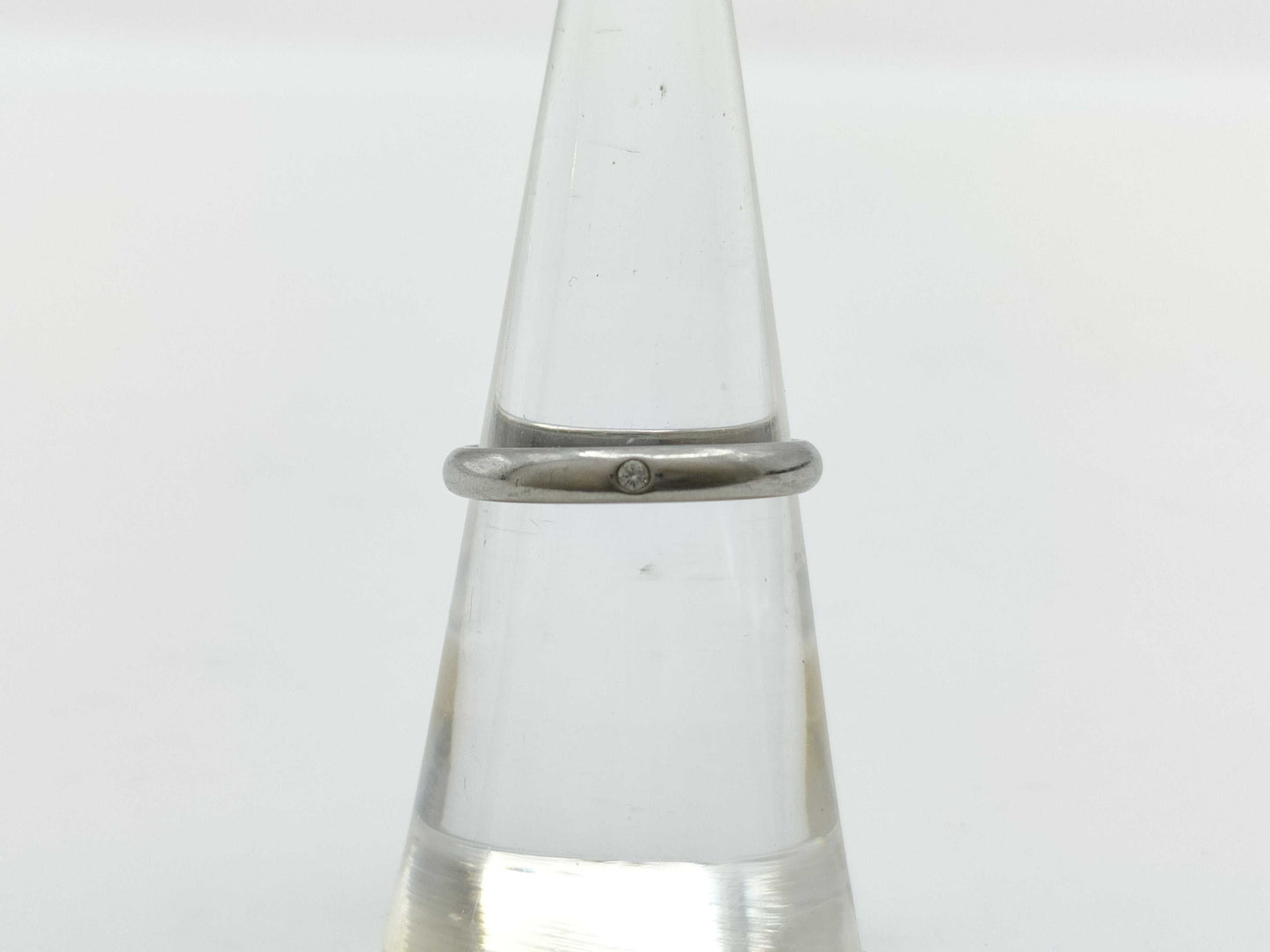 Cartier Band #50 1PD Pt950 2.7g Ring 