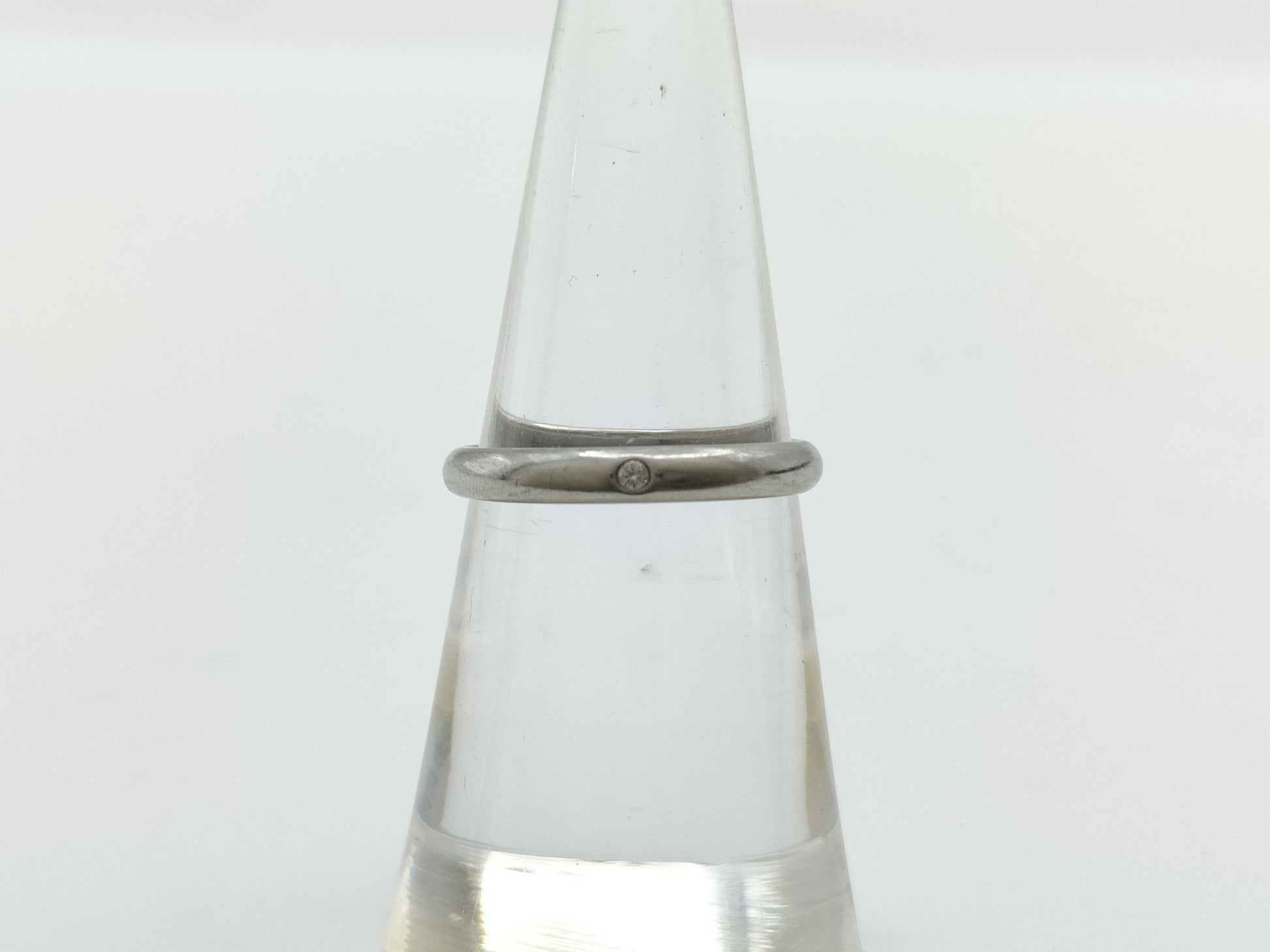 Cartier Band #50 1PD Pt950 2.7g Ring 