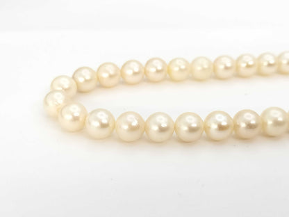 Pearl diameter approximately 7.5-7.7mm, Sterling Silver, 36.9g, Necklace 