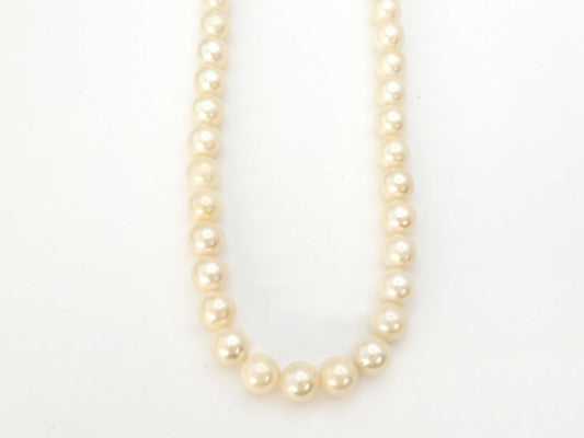 Pearl diameter approximately 7.5-7.7mm, Sterling Silver, 36.9g, Necklace 
