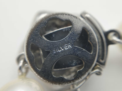 Pearl Necklace, Diameter: Approx. 8.1-8.3mm, Sterling Silver, 43.6g 