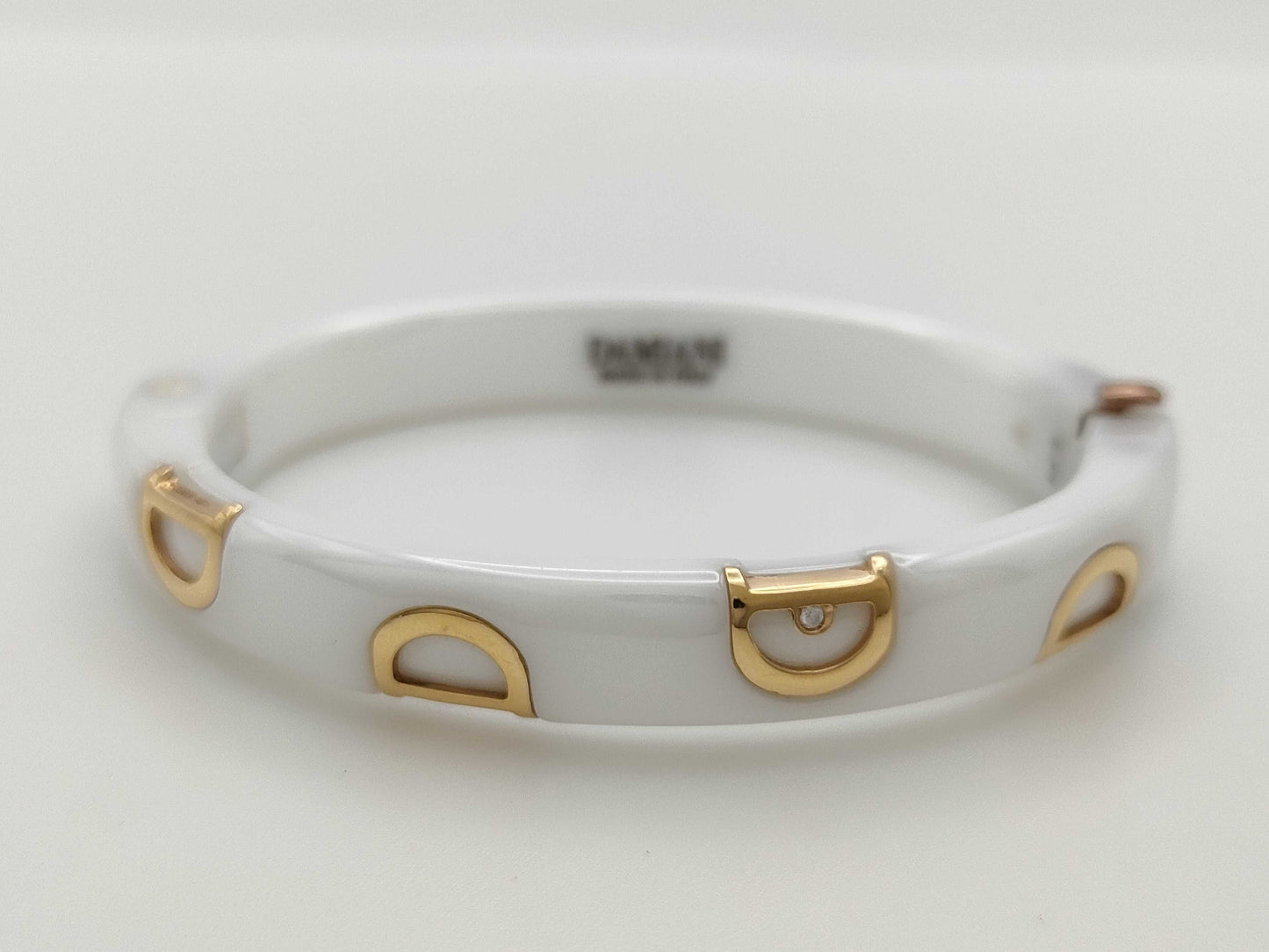 Damiani D Icon Small-Medium White Ceramic 1PD PG 750 50.5g Bracelet/Bangle 