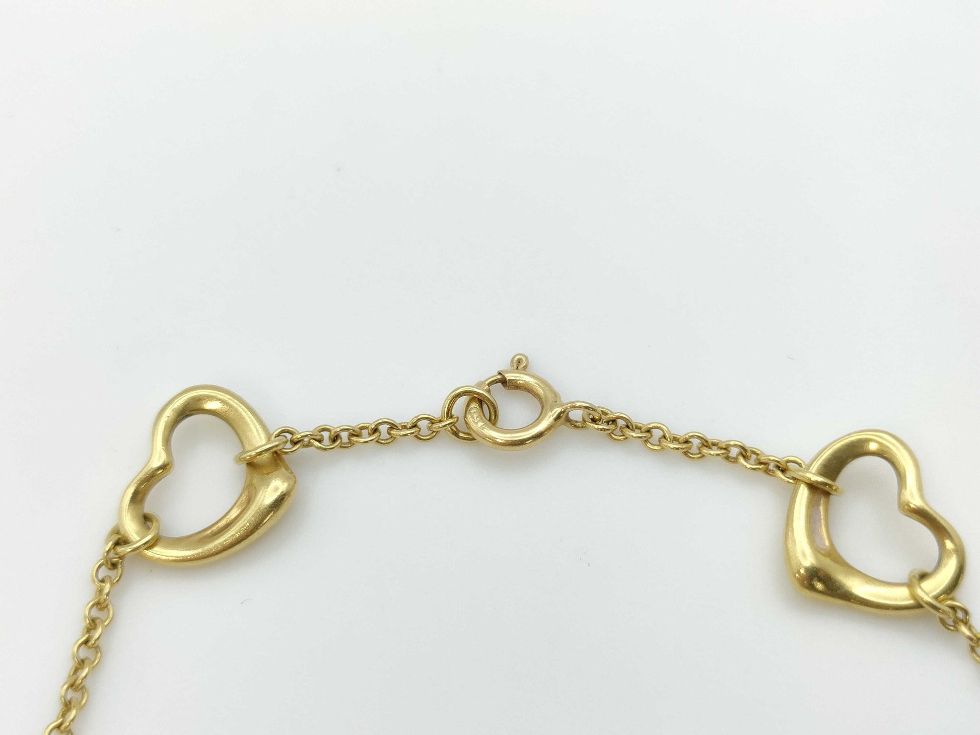 Tiffany & Co. Open Heart 5P Yellow Gold 750 5.5g Bracelet/Bangle 