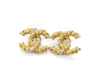 CHANEL Coco Mark CHANEL Coco Mark Rhinestone Earrings