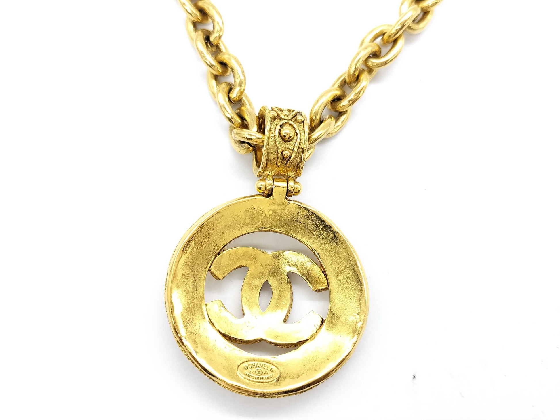CHANEL Coco Mark Circle Chain Necklace 94A Necklace