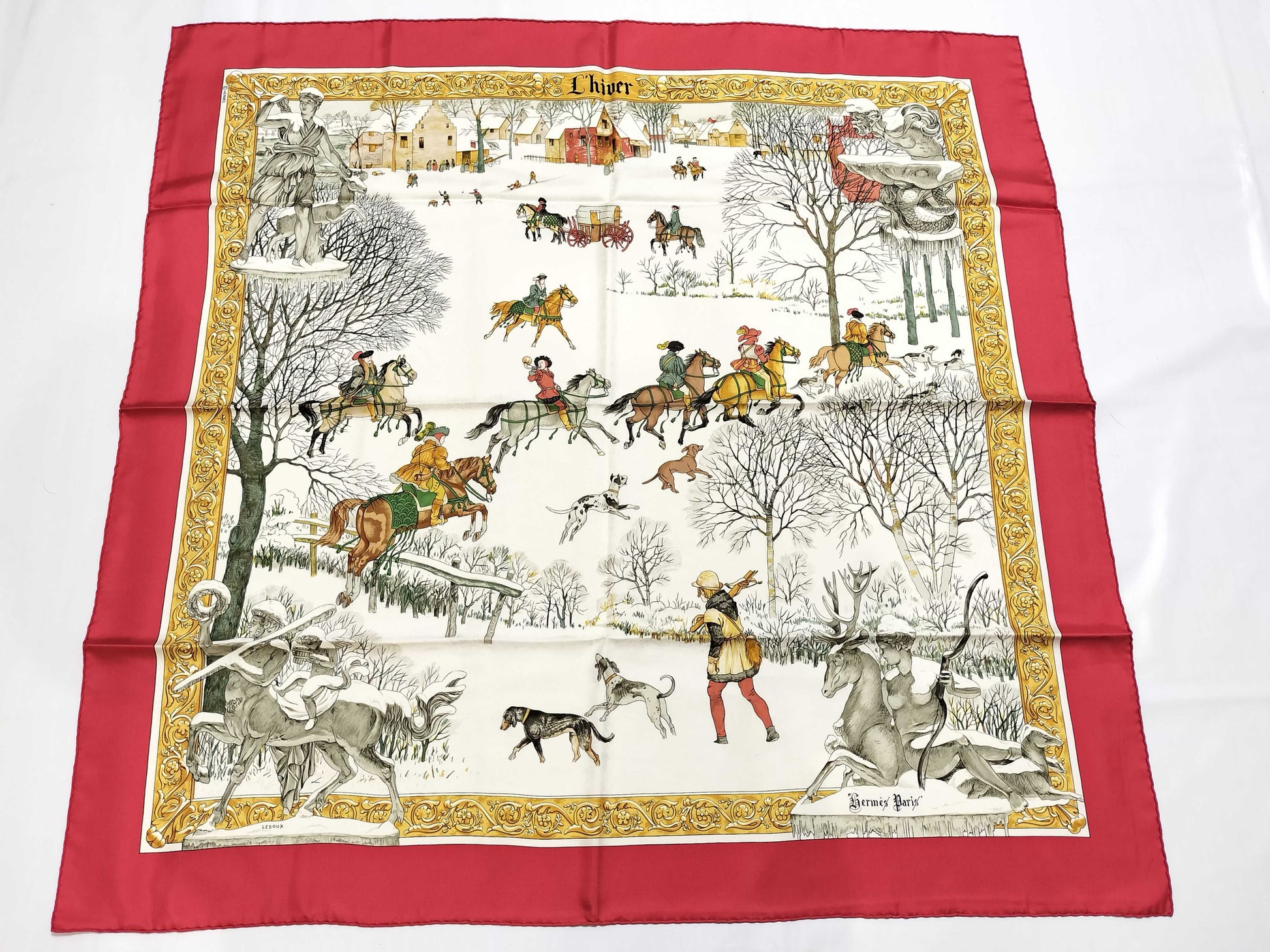 HERMES Carre HERMES Carre 90 Scarf Silk Scarf