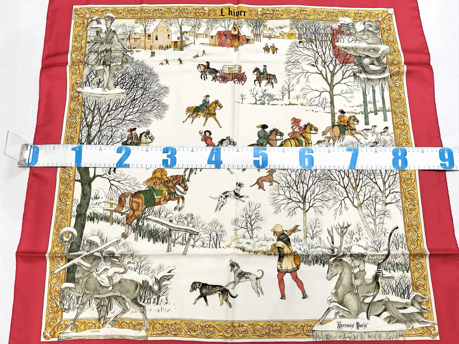 HERMES Carre HERMES Carre 90 Scarf Silk Scarf