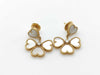 Van Cleef & Arpels Sweet Alhambra F-Yage Mother-of-Pearl Diamond Earrings in Yellow Gold and Au750, 6.3g 