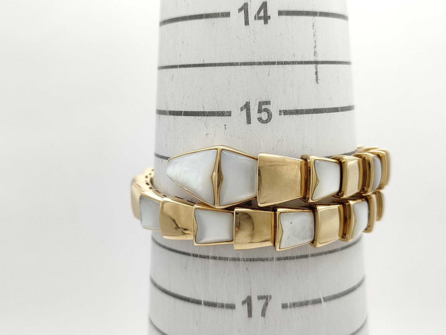 BVLGARI Serpenti Viper L Shell Yellow Gold Au750 58.5g Bracelet/Bangle 