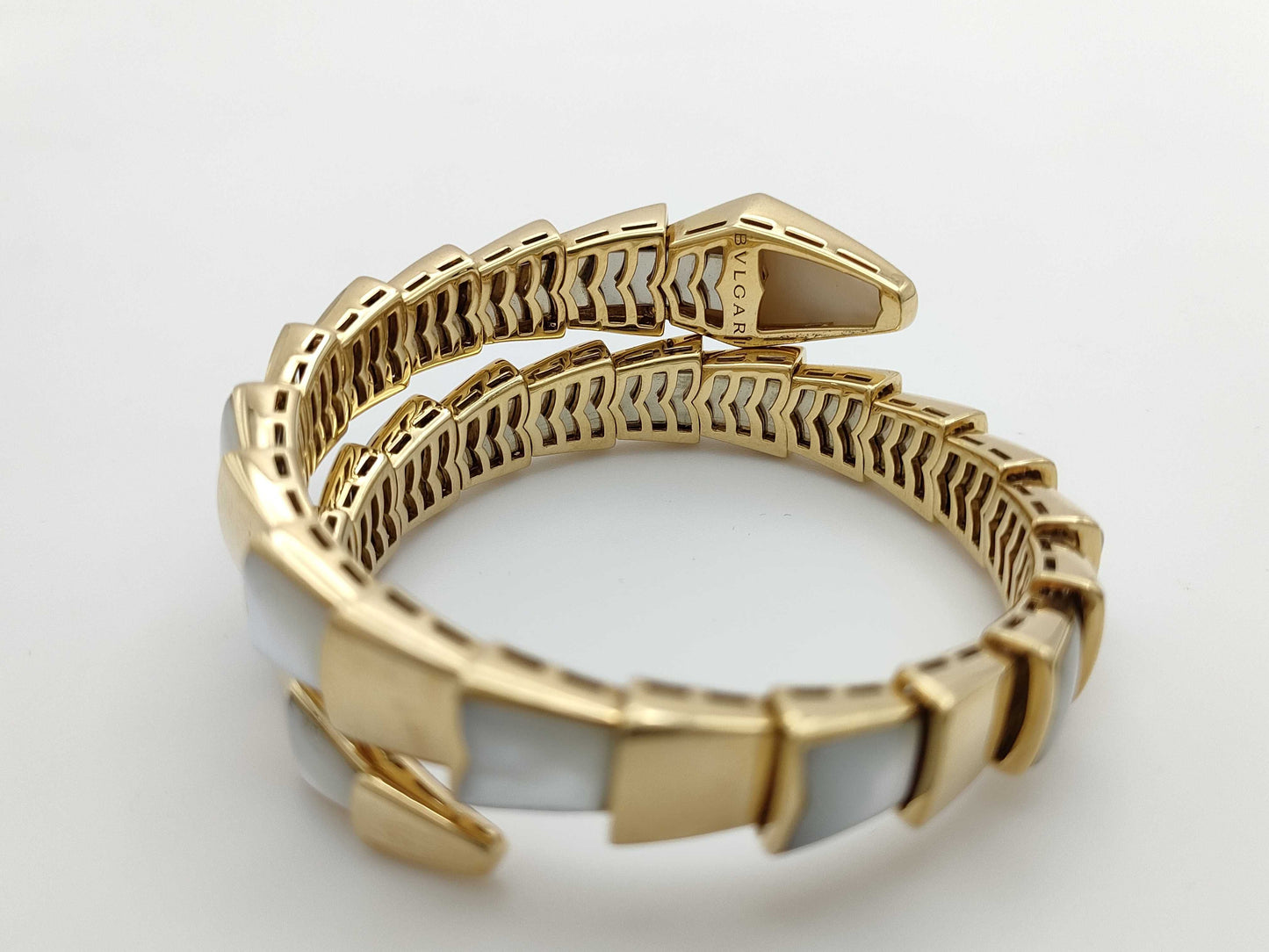 BVLGARI Serpenti Viper L Shell Yellow Gold Au750 58.5g Bracelet/Bangle 
