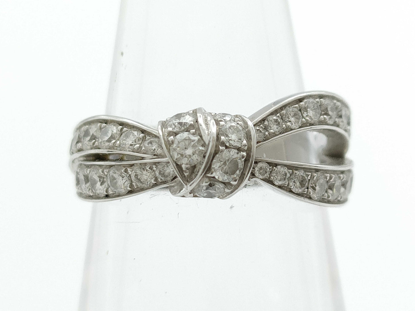CHAUMET Lien Seduction #50 Diamond WG Au750 5.1g Ring 