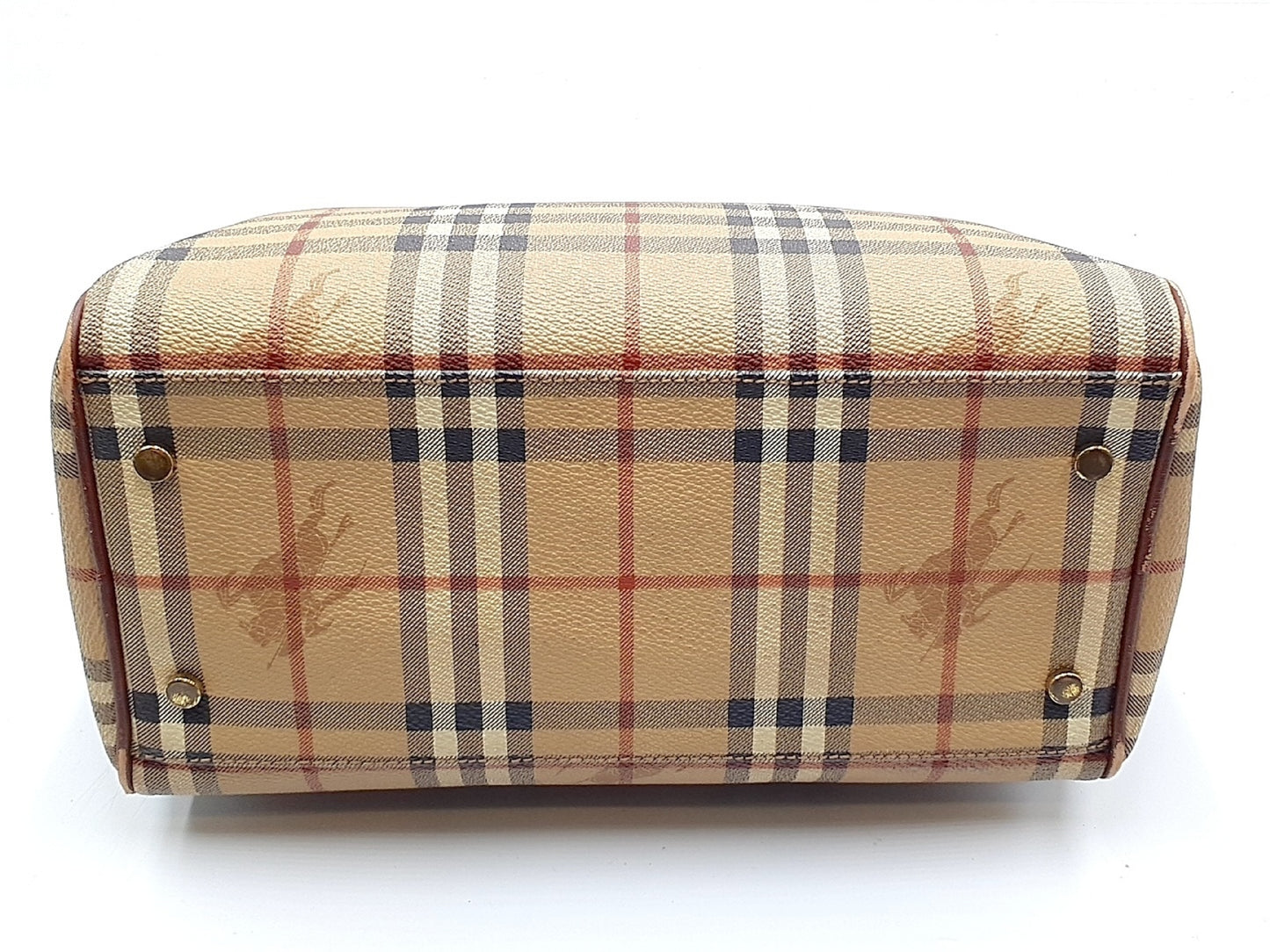 BURBERRY Nova Check Leather Handbag