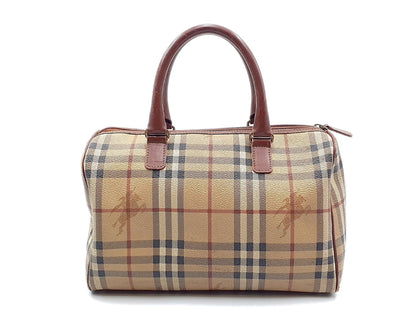 BURBERRY Nova Check Leather Handbag