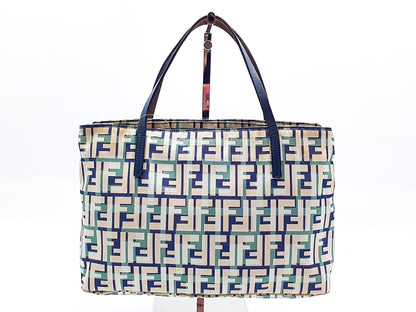 FENDI Zucca pattern leather tote bag