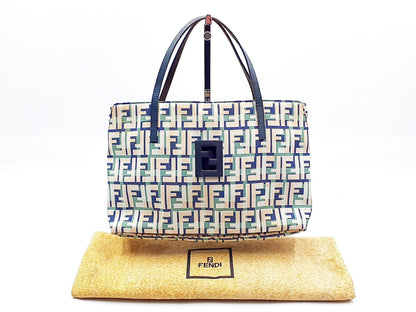 FENDI Zucca pattern leather tote bag