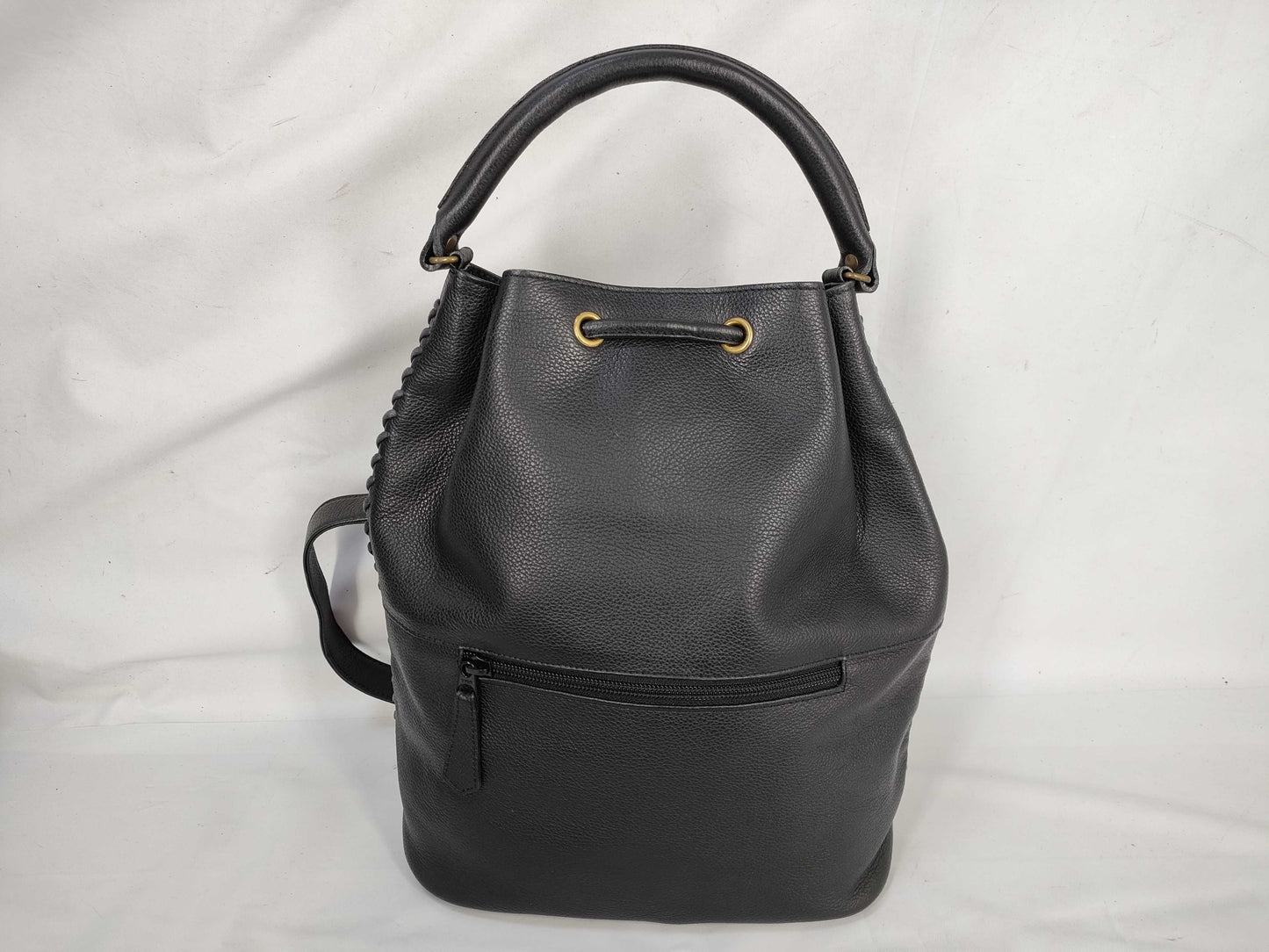 Yves Saint Laurent One-Shoulder Bag Leather Navy Shoulder Bag