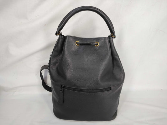 Yves Saint Laurent One-Shoulder Bag Leather Navy Shoulder Bag