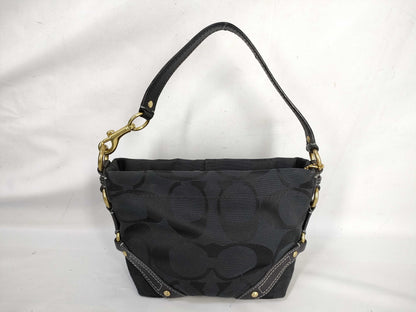COACH Signature Coach Handbag 40347 Canvas Black Handbag