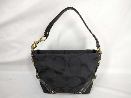 COACH Signature Coach Handbag 40347 Canvas Black Handbag