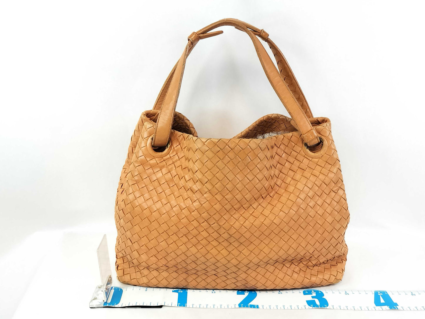 BOTTEGA VENETA Intrecciato Bottega Handbag Intrecciato Leather Orange Tote Bag