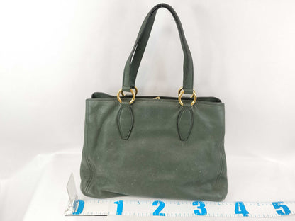 Miu Miu handbag leather green tote bag