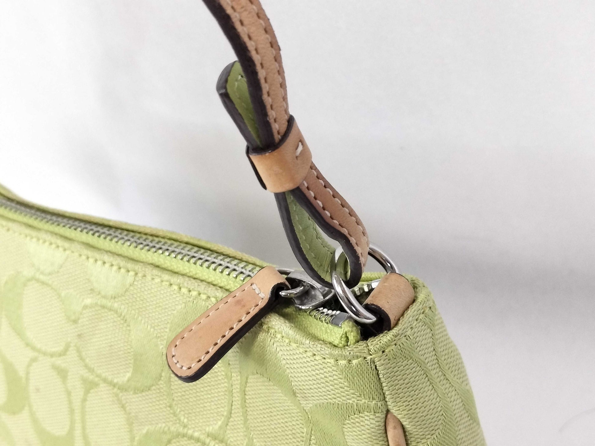 COACH Signature Coach Handbag 6094 Signature Green Handbag
