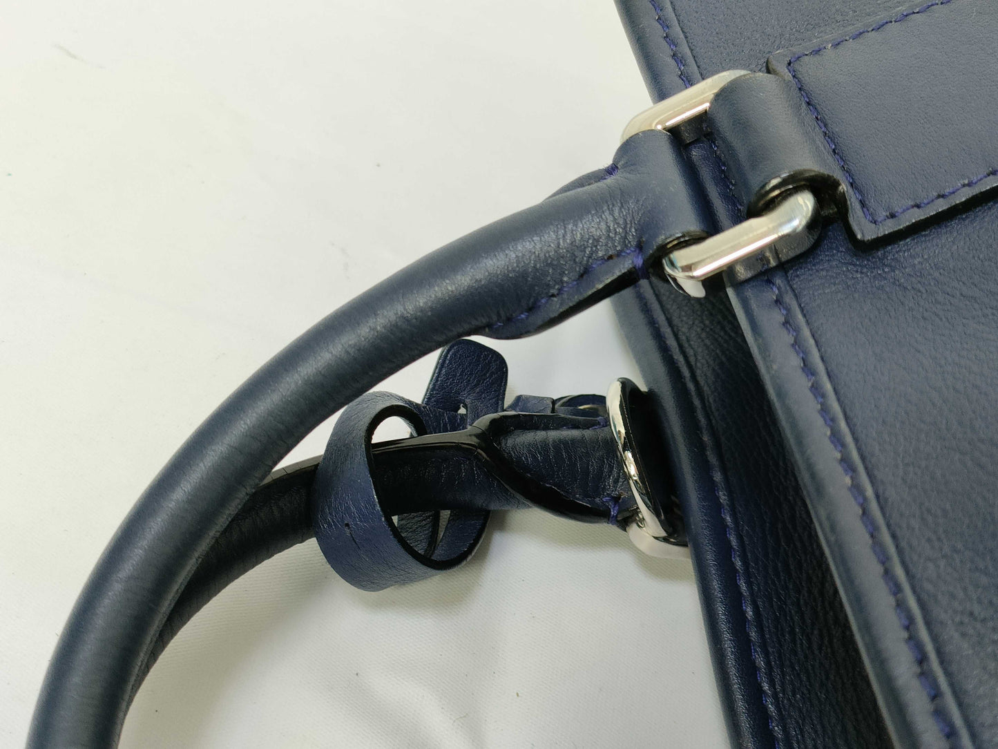 LOEWE Amazona 28 2-way Anagram Leather Blue Handbag