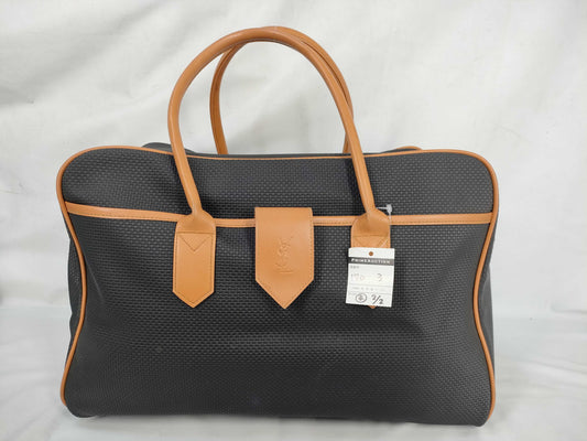 Yves Saint Laurent Boston Bag, PVC, Navy