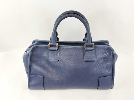 LOEWE Amazona 28 Handbag Leather Navy