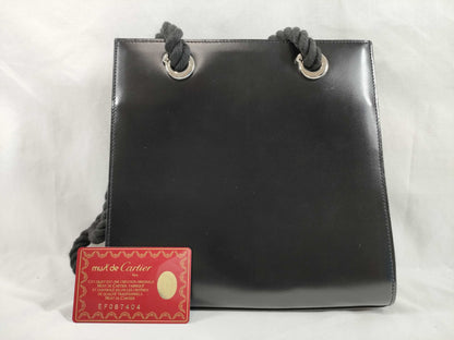 Cartier Panther Leather Black Handbag