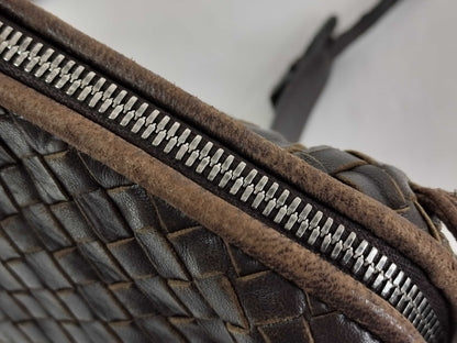 BOTTEGA VENETA Intrecciato Bottega Shoulder Bag Intrecciato Leather Brown Shoulder Bag