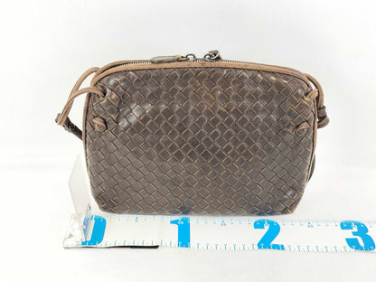 BOTTEGA VENETA Intrecciato Bottega Shoulder Bag Intrecciato Leather Brown Shoulder Bag