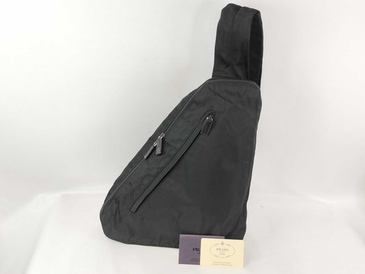 PRADA Nylon Prada Body Bag Nylon Black Shoulder Bag