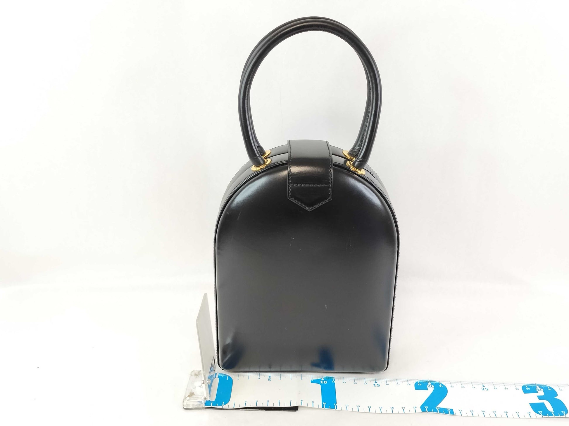 LOEWE Anagram Formal Black Leather Handbag