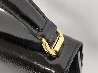 Salvatore Ferragamo Vara 2-way handbag in patent leather with Vara ribbon in black
