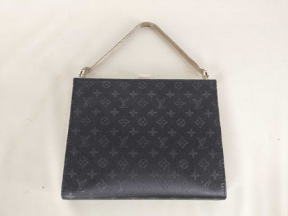 LOUIS VUITTON Monogram Satin Ange MM M92101 Noir Handbag 