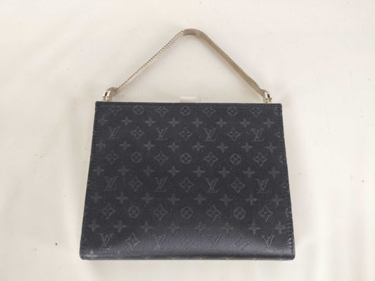 LOUIS VUITTON Monogram Satin Ange MM M92101 Noir Handbag 