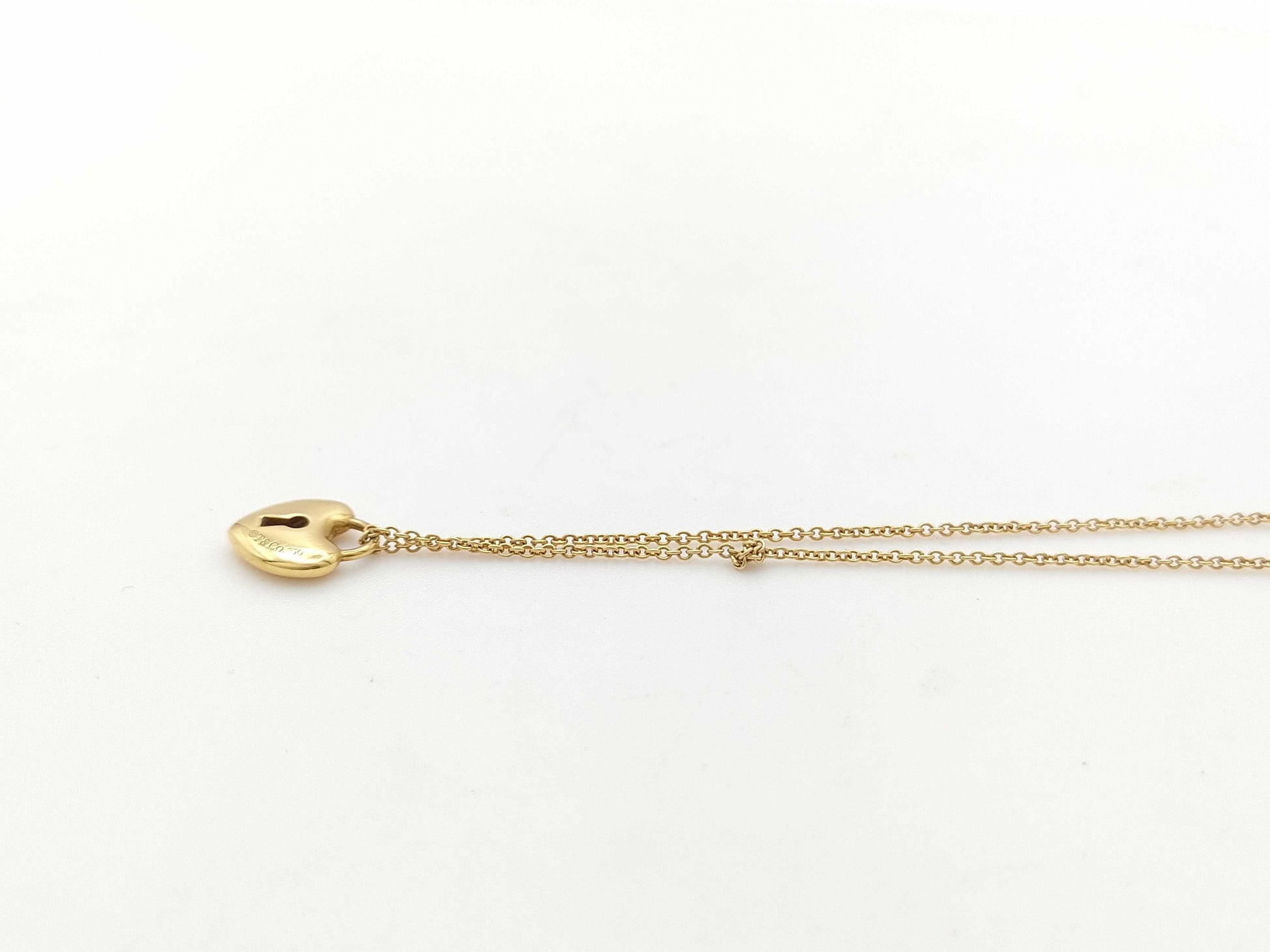 Tiffany & Co. Heart Lock Yellow Gold 750 3.4g Necklace 