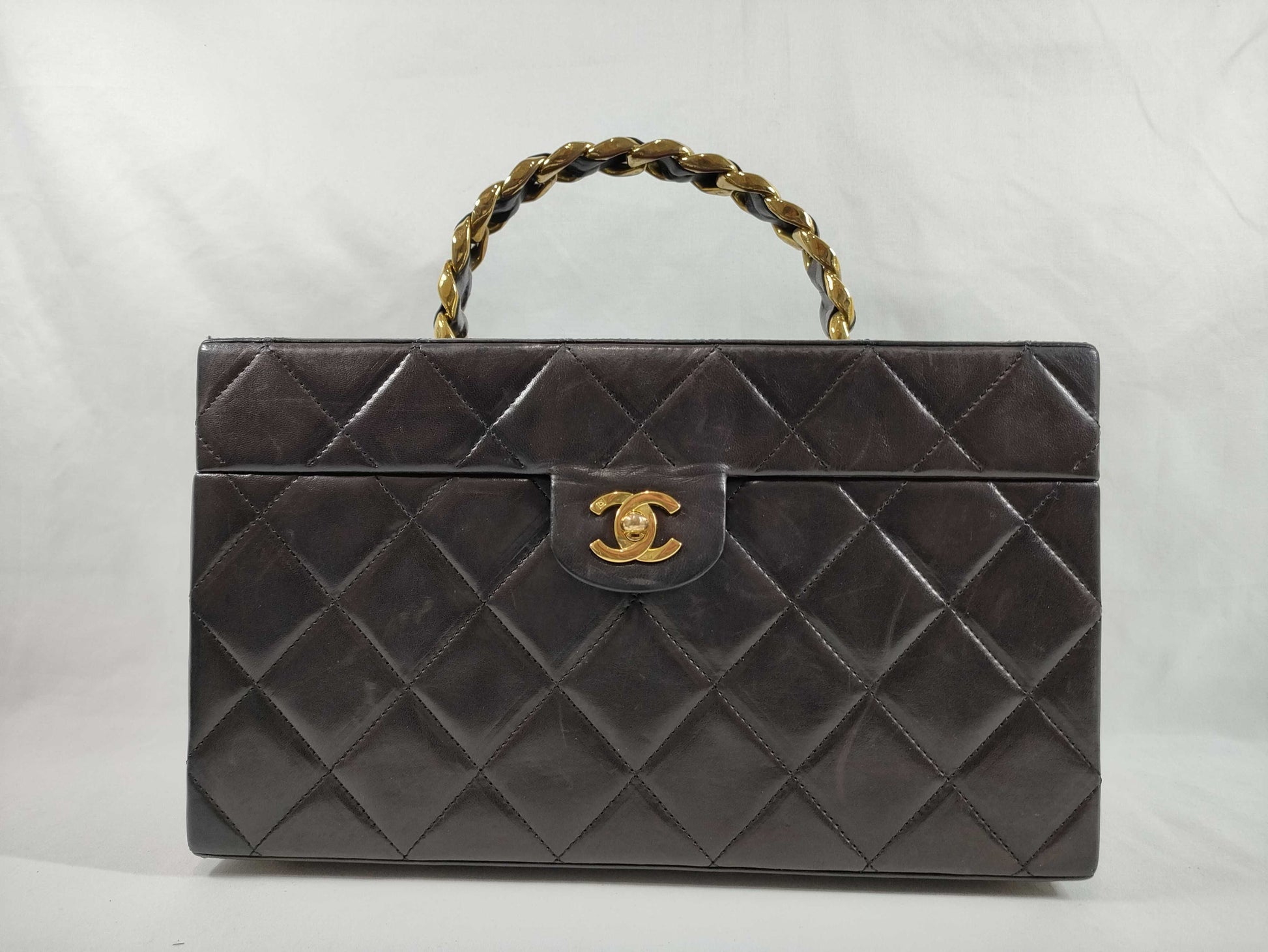 CHANEL Vanity Lamb Black GP Vanity Bag