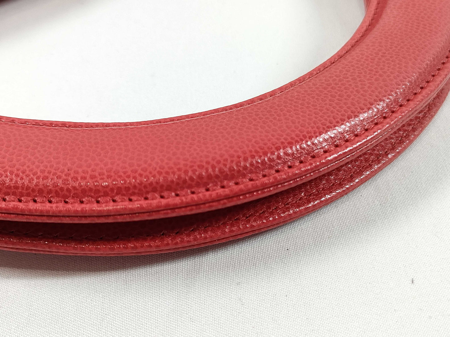 CHANEL Turnlock Handbag Caviar Red GP Handbag