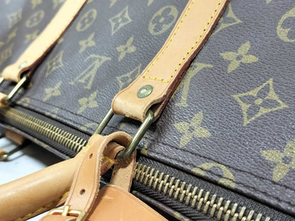 LOUIS VUITTON Monogram Graffiti Keepall 50 M92197 FL0051 Brown Boston Bag