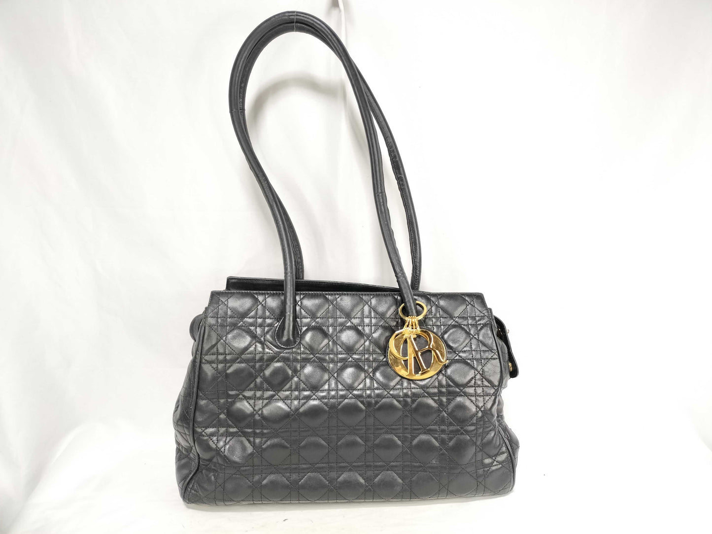 Dior Christian Dior Cannage Leather Tote Bag Black Tote Bag