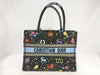 Dior Christian Dior Lucky Motif Book Tote Large Canvas Black Tote Bag