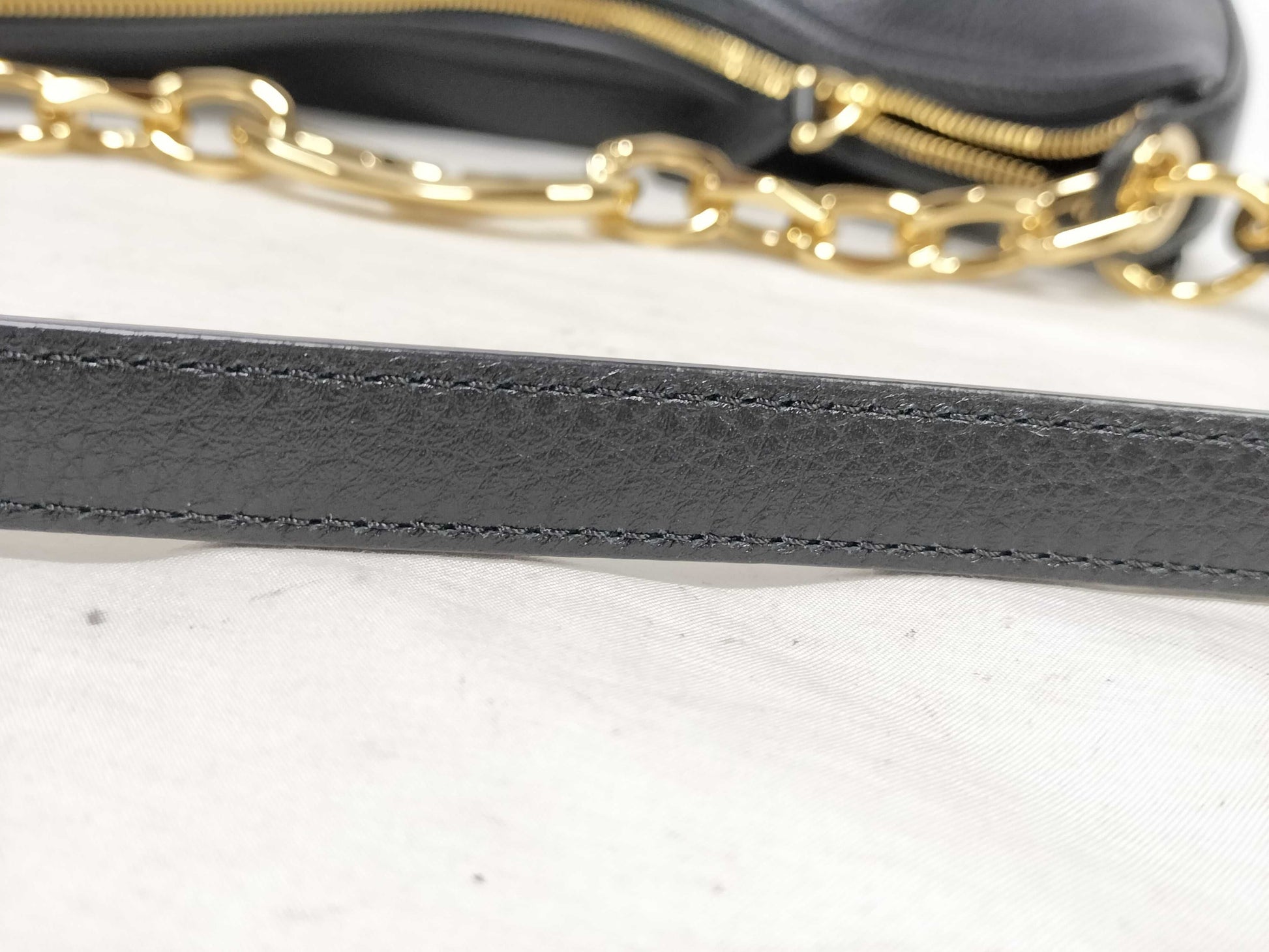 VALENTINO Valentino Garavani V Logo Moon Leather 2-Way Shoulder Bag Black Shoulder Bag