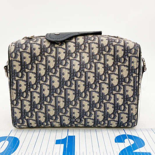 Dior Trotter Lango 22 Shoulder Bag, Oblique Canvas, Navy, 16-BO-0242, Handbag