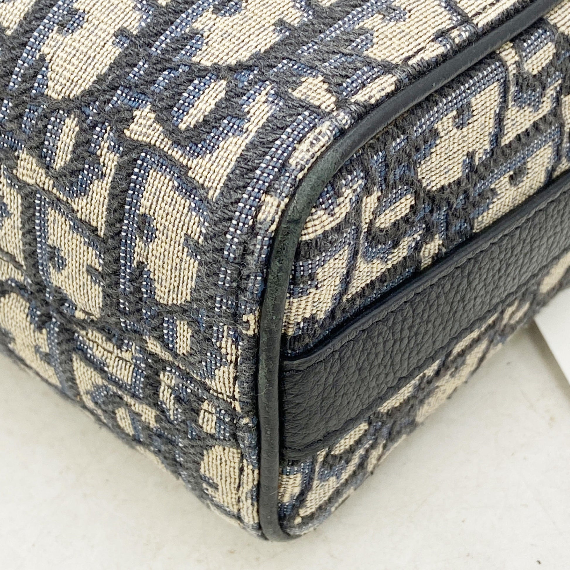 Dior Trotter Lango 22 Shoulder Bag, Oblique Canvas, Navy, 16-BO-0242, Handbag