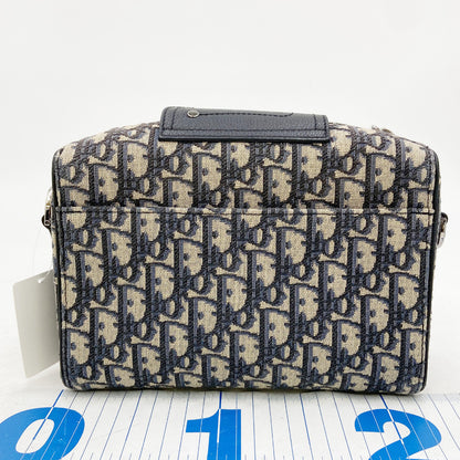 Dior Trotter Lango 22 Shoulder Bag, Oblique Canvas, Navy, 16-BO-0242, Handbag