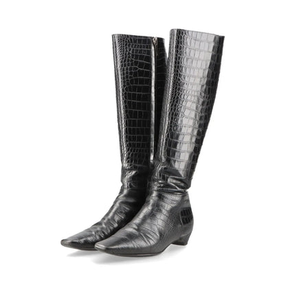Dior Crocodile Long Boots Size 37 1/2 Other Shoes